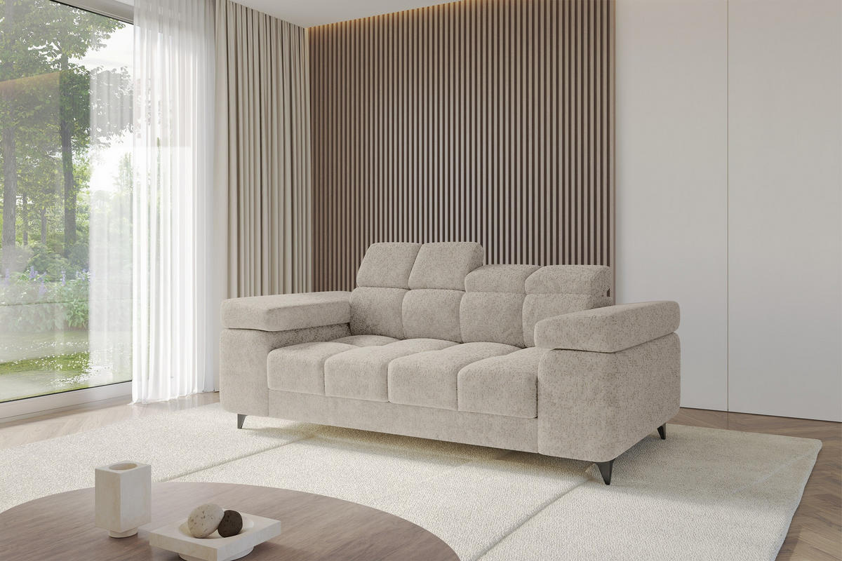 SOFA 2-Sitzer LORD-S1 194x97x90 cm Beige Chenille - Beige, Holzwerkstoff/Textil (194/90/97cm) - ALTDECOR