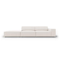 SOFA Jodie aus strukturiertem Stoff leichtes beige 3 Sitzplätze - Beige, Textil (102/70/262cm) - Micadoni