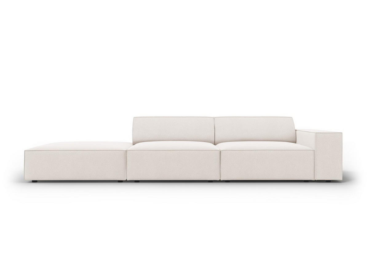 SOFA Jodie aus strukturiertem Stoff leichtes beige 3 Sitzplätze - Beige, Textil (102/70/262cm) - Micadoni