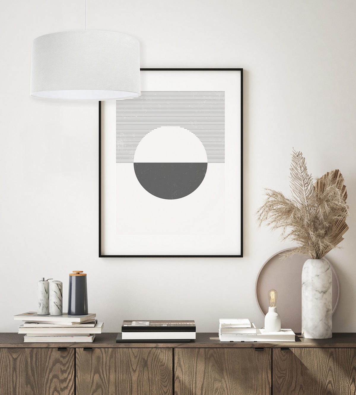 HÄNGELEUCHTE Weiß 50/25 cm - Weiß, Kunststoff (50/0.6/25cm) - ONZENO