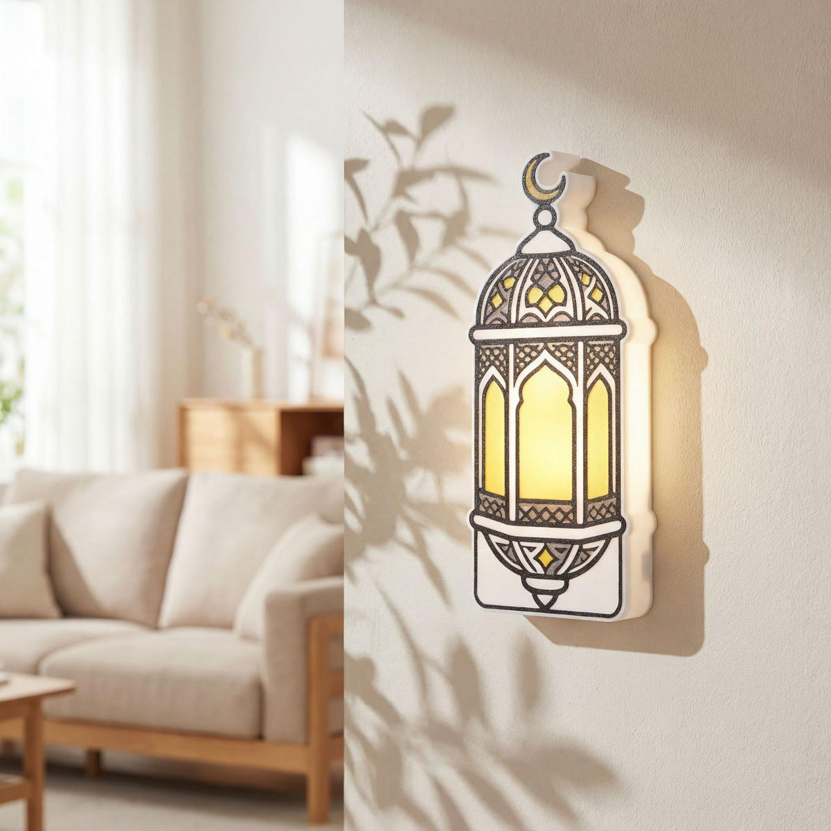 LED-WANDLEUCHTE 20.9/8.9/3.8 cm - Gelb, Kunststoff (8.9/3.8/20.9cm) - Authentics