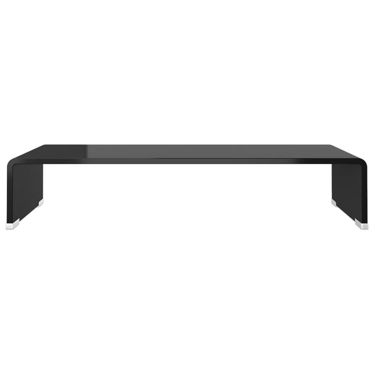 TV-TISCH/BILDSCHIRMERHÖHUNG Glas Schwarz 60/25/11 Cm - Schwarz, Glas (25/60/11cm) - vidaXL