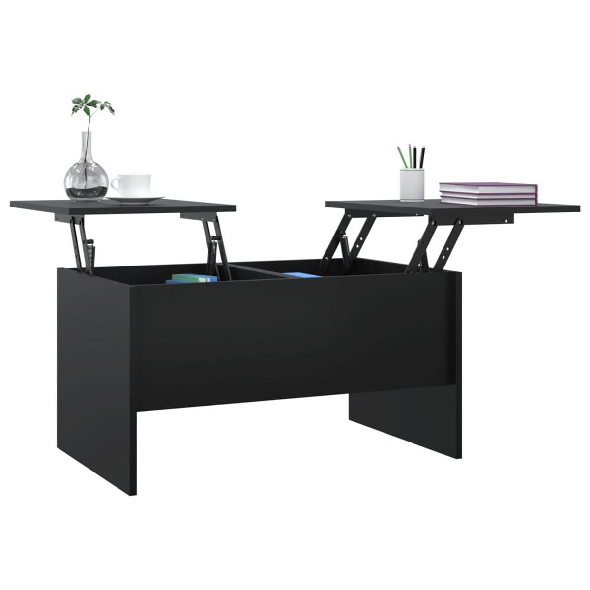 COUCHTISCH Schwarz 80x50x42,5 cm Holzwerkstoff - Schwarz, Holzwerkstoff (80/50/42.5cm) - furnicato