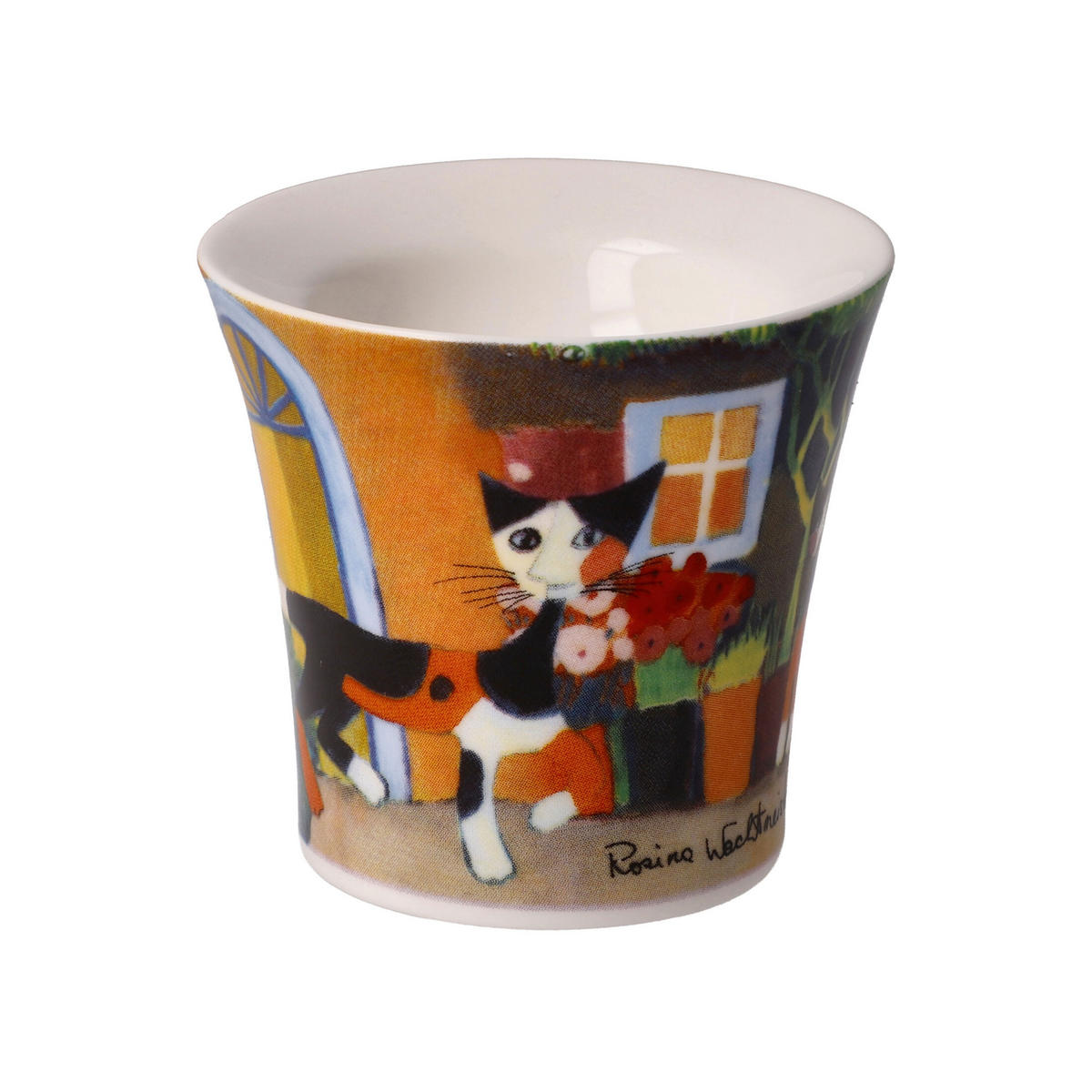 EIERBECHER 2er Set Rosina Wachtmeister - Una bellissima giornata, New Bone China, Bunt, 6 cm - Multicolor, Keramik (6.5/6/6.5cm) - Goebel