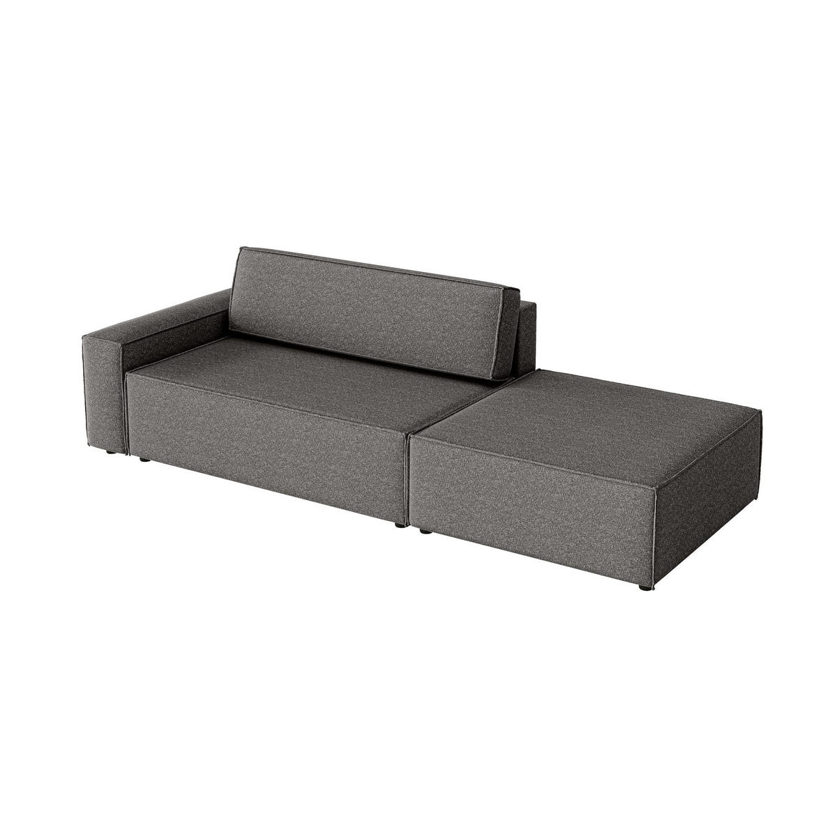 SCHLAFSOFA Lummo Si mit Schlaffunktion, Graphit - Graphitfarben, Textil (263/70/100cm) - Fedve