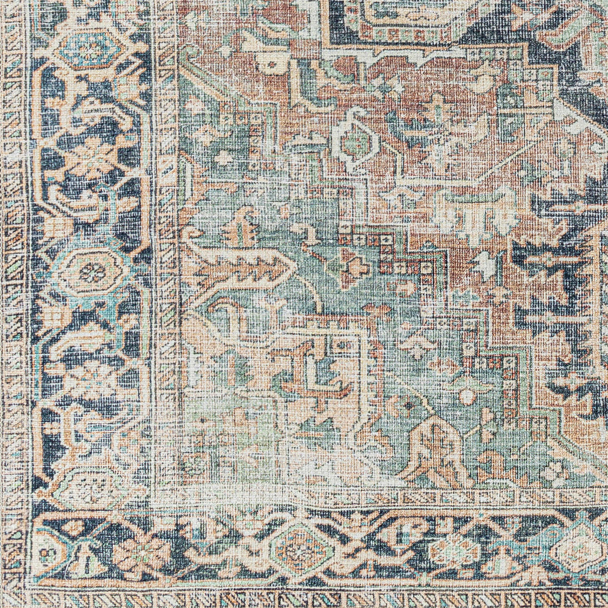 TEPPICH Maschinenwaschbar 200/275 cm Mehrfarbig - Grün, Textil (200/275cm)