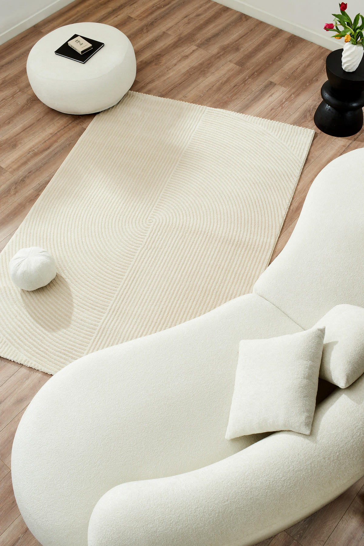 TEPPICH mit reliefartigem Muster in Creme Bianca 200x290 cm - Creme, Textil (200/290cm) - Nazar Rugs