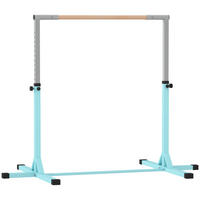 GYMNASTIK-TURNRECK Stahl Buchenholz Hellblau - Hellblau, Metall (121/194cm) - HOMCOM