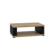 KAFFEETISCH 120x60x44 cm - Artisan Eiche Optik / Schwarz - ORTO - Schwarz, Holzwerkstoff (120/60/44cm) - ALTDECOR