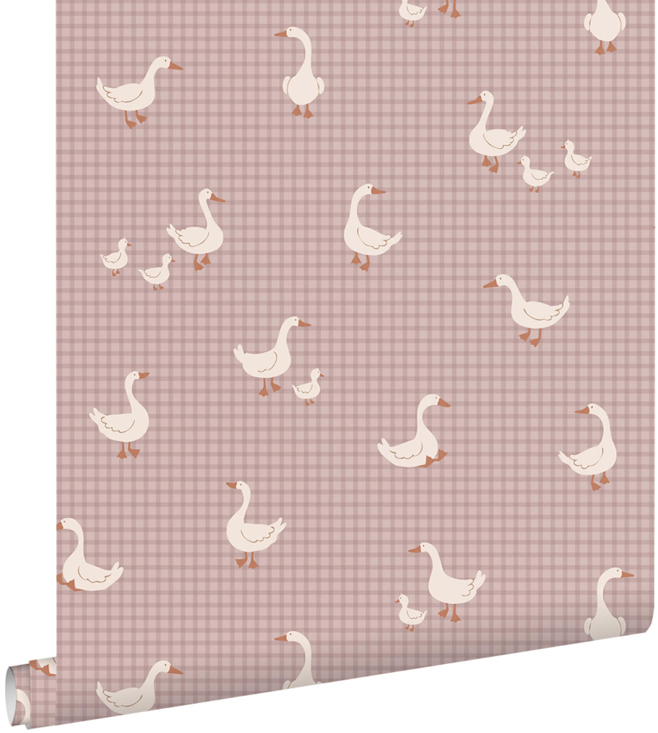 TAPETE Gänsen 50 x 900 cm - Lila, Papier (50/0.1cm) - ESTAhome