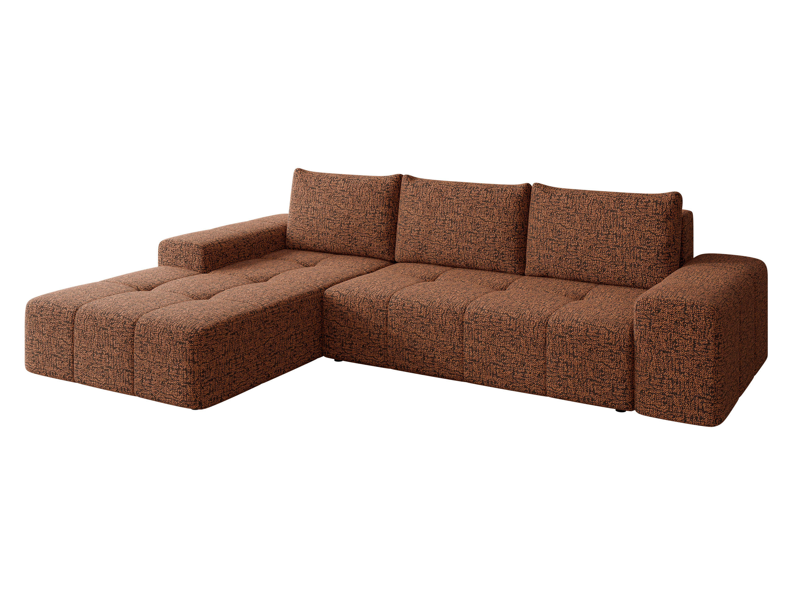 ECKSCHLAFSOFA Tonseo L, Seite: Links - Schwarz/Bronzefarben, Holz/Kunststoff (275/173cm) - MIRJAN24
