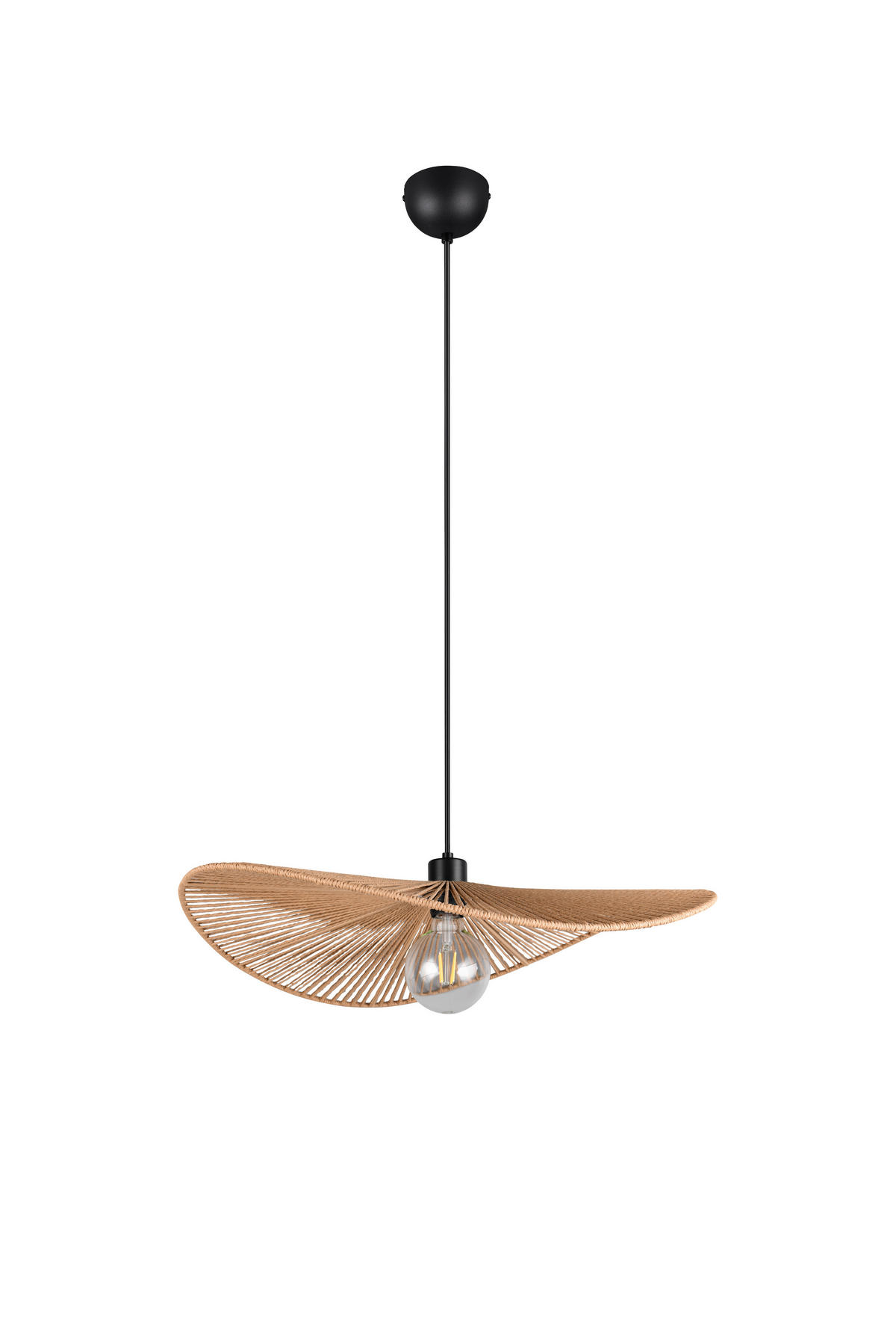 HÄNGELAMPE LAURINE - Schwarz - 58/58/150 cm - Schwarz, Papier (58/58/150cm) - Trio Leuchten