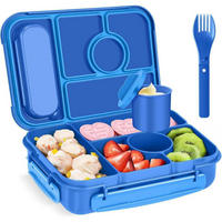 BROTDOSE mit 5 Fächern 1300 ml Marineblau - Blau, Kunststoff (16/6/22.6cm)
