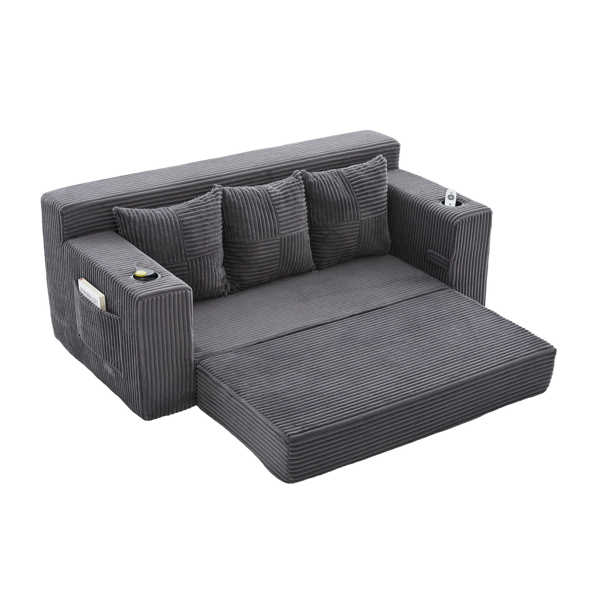 Lvhom 2-Sitzer Grau 172x64x87 cm
