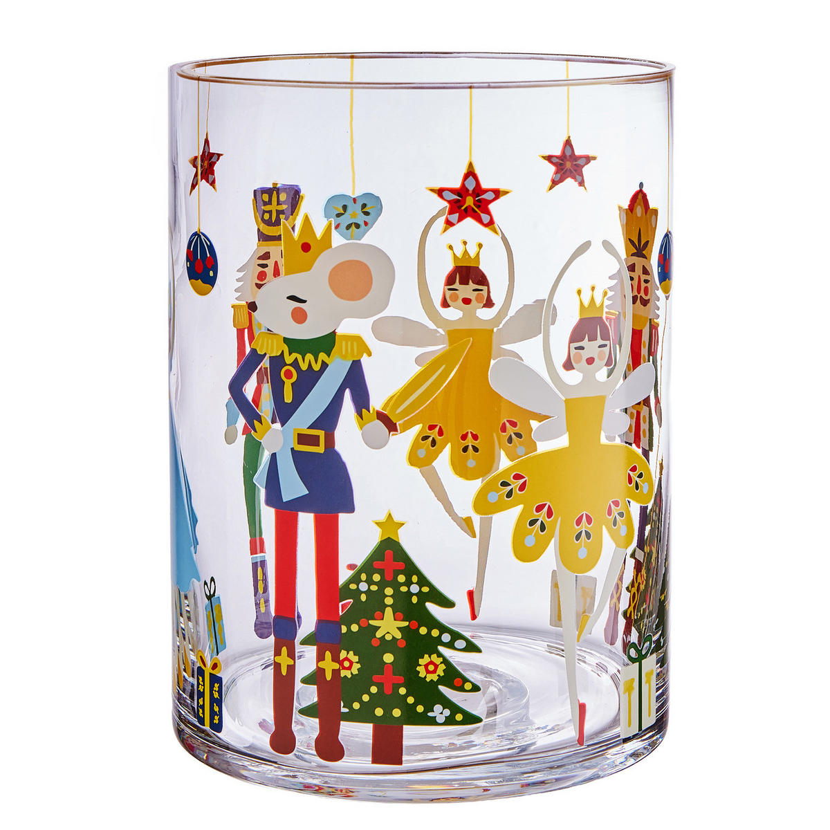 WINDLICHT Christmas Delight - Multicolor, Glas (15/20/15cm) - Butlers