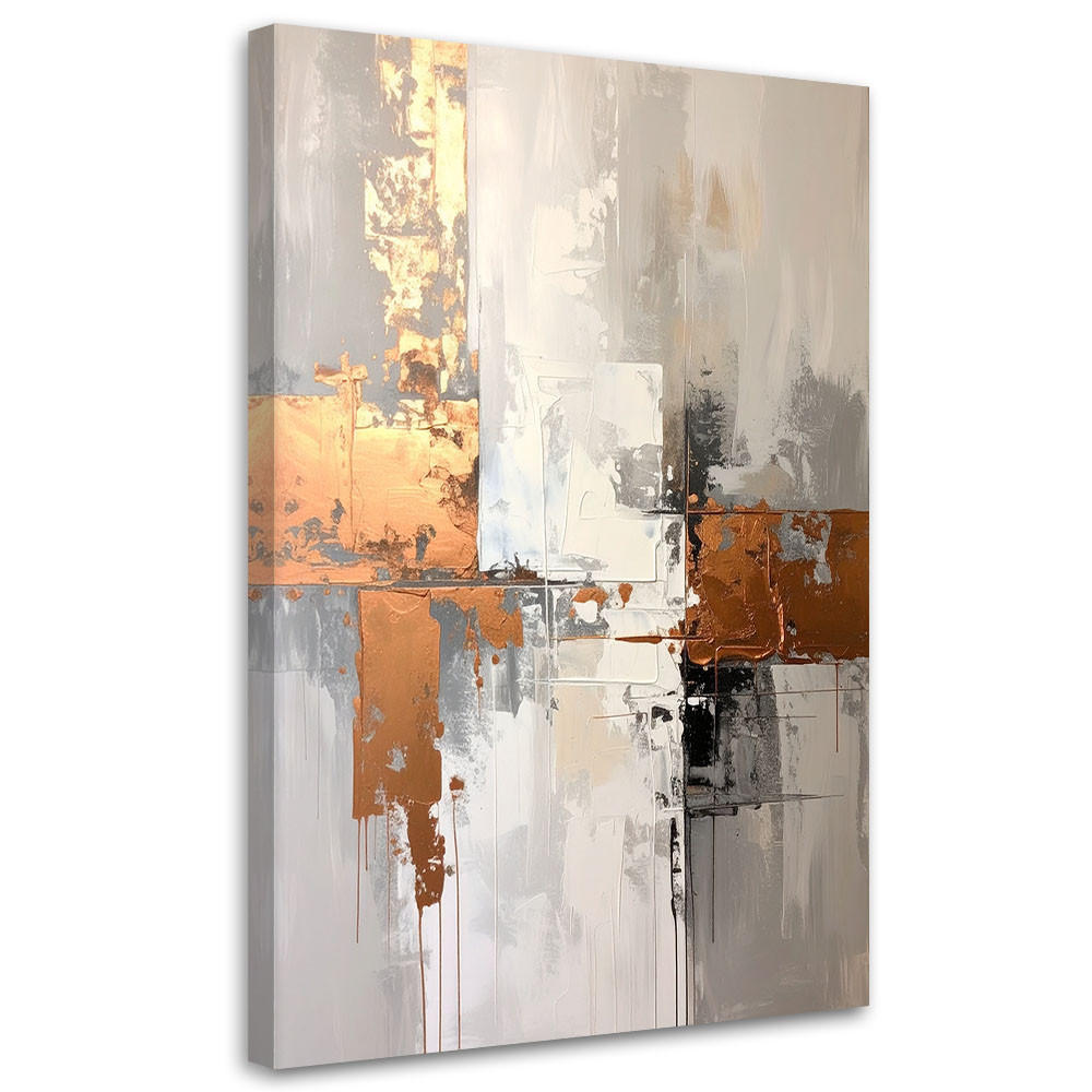 Feeby Leinwandbilder, Grau 80x120 cm