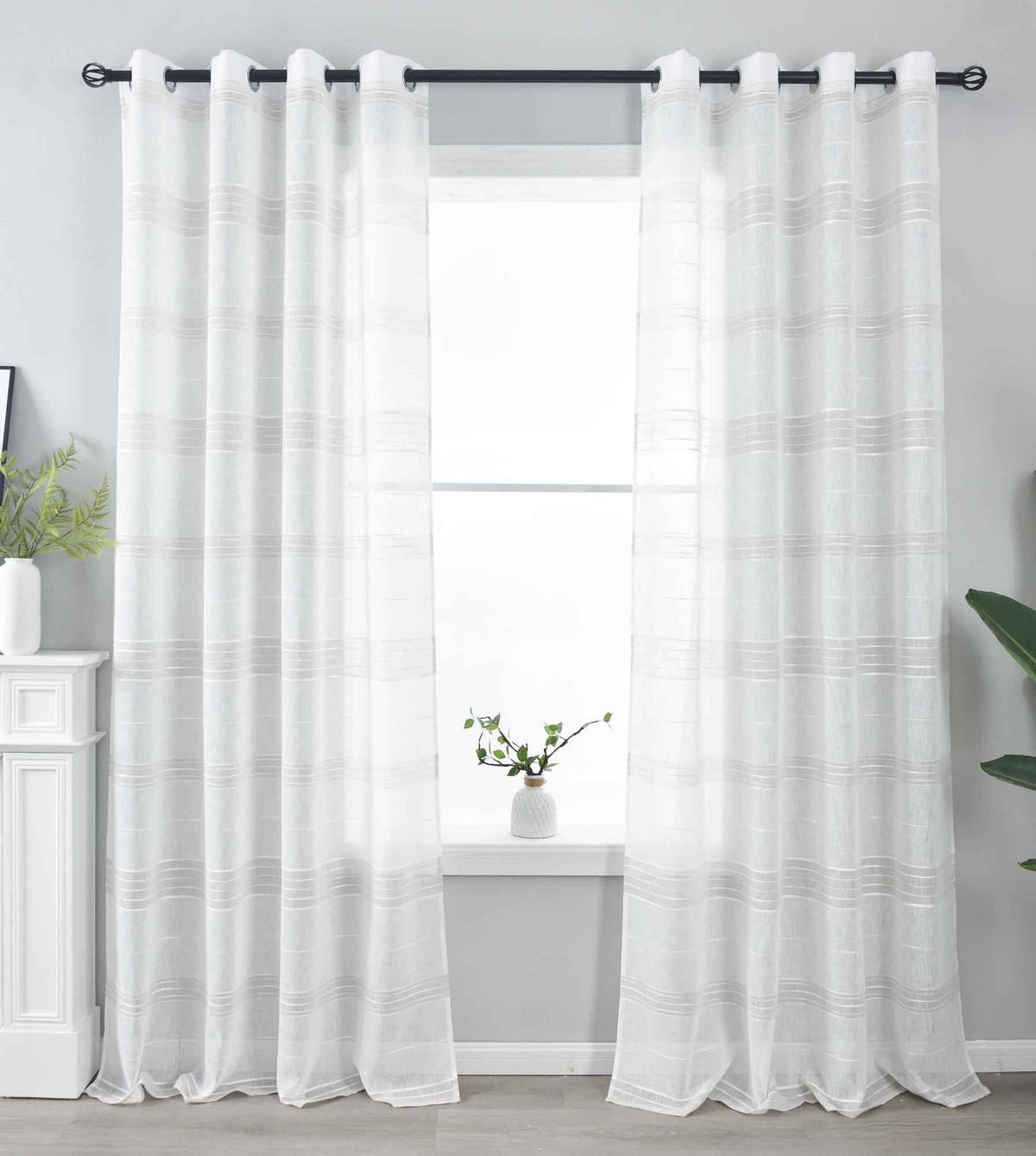 VORHANG 2ER SET »Frankfurt« HxB 245x140 cm Taupe - Taupe, Textil (140/245cm) - Gardinenbox