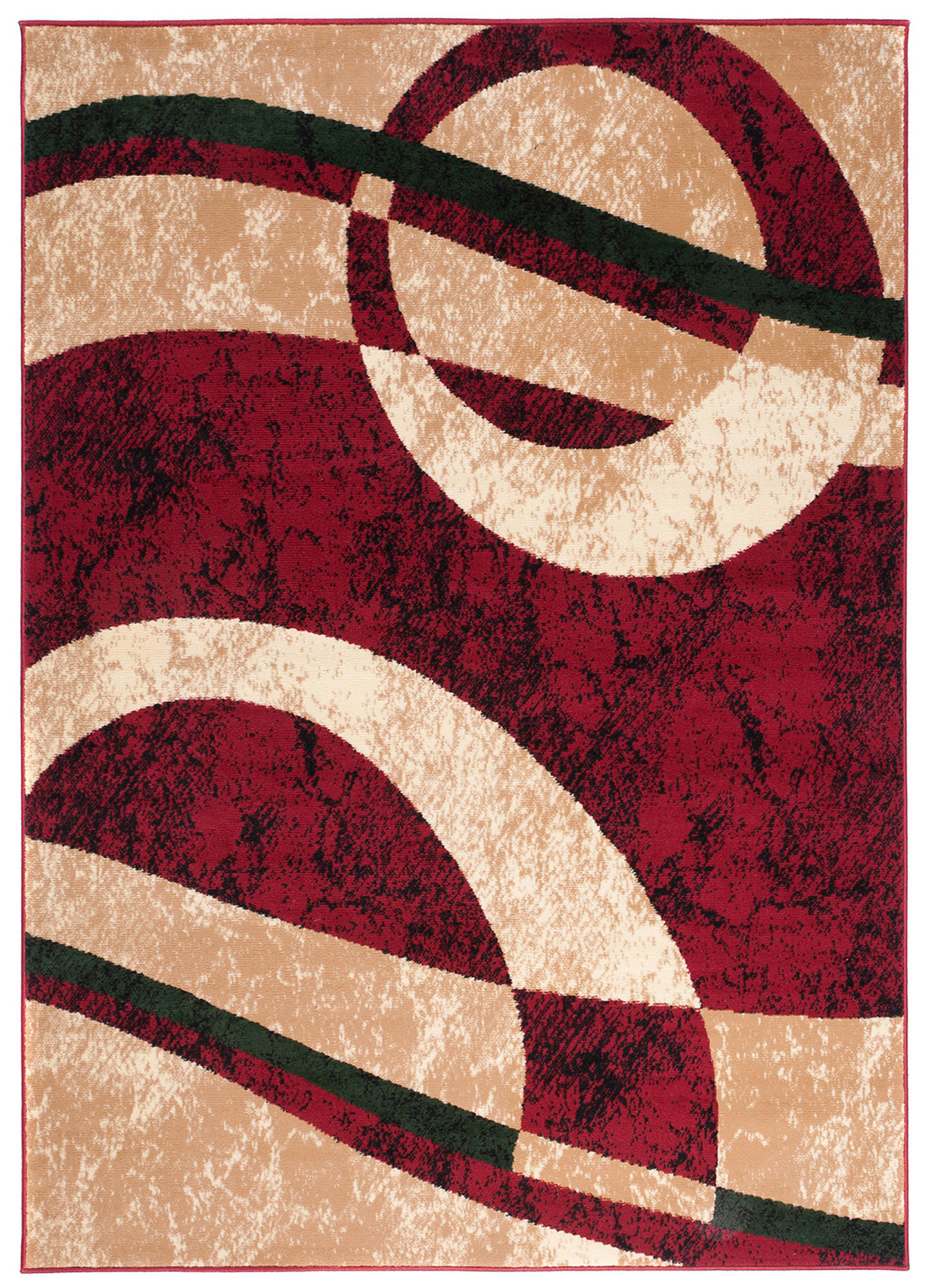 Tapiso Teppich Rot, Creme 160x230 cm
