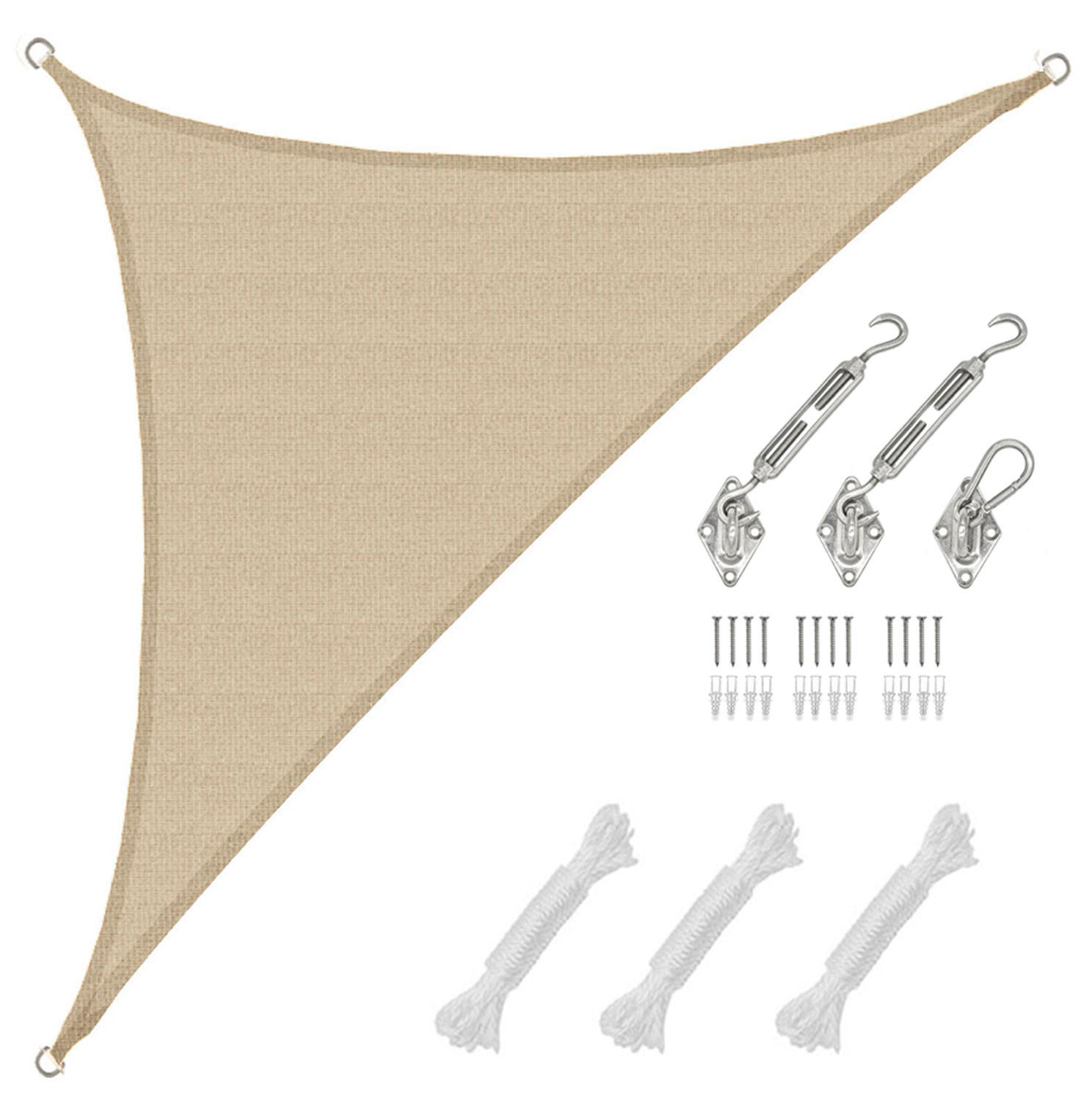 SONNENSEGEL Luftdurchlässig 510/360 cm Beige - Beige, Kunststoff (360/510cm) - Amanka