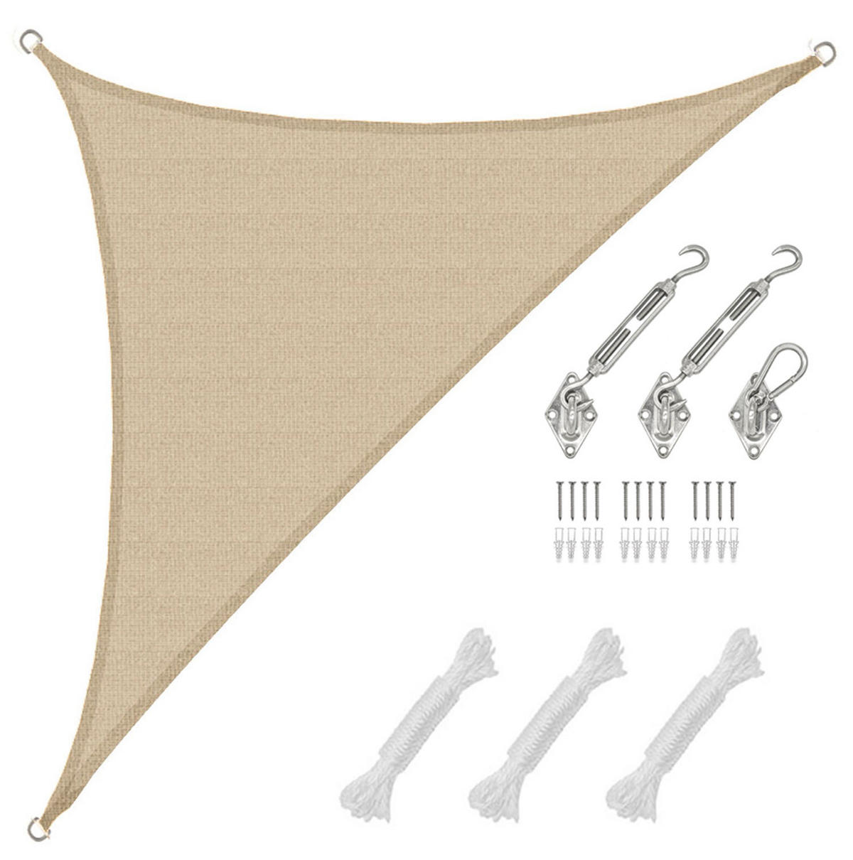SONNENSEGEL Luftdurchlässig 510/360 cm Beige - Beige, Kunststoff (360/510cm) - Amanka