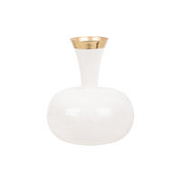 VASE Yara 25/25/29 cm - Weiß, Metall (29cm) - Present Time