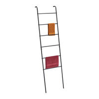 HANDTUCHLEITER - Schwarz, Metall (45.5/171/10cm) - Relaxdays