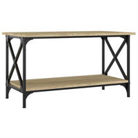 COUCHTISCH Sonoma Eiche 80x45x45 cm Holzwerkstoff und Eisen - Braun, Holzwerkstoff (80/45/45cm) - furnicato