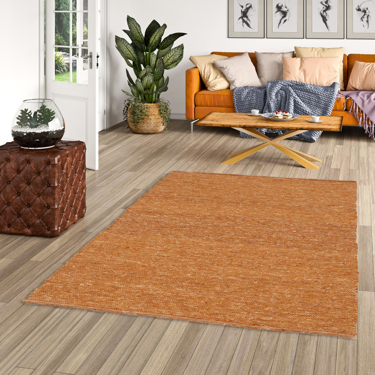 NATUR TEPPICH WOLLE YUKON - Currygelb, Textil (140/200cm) - Pergamon