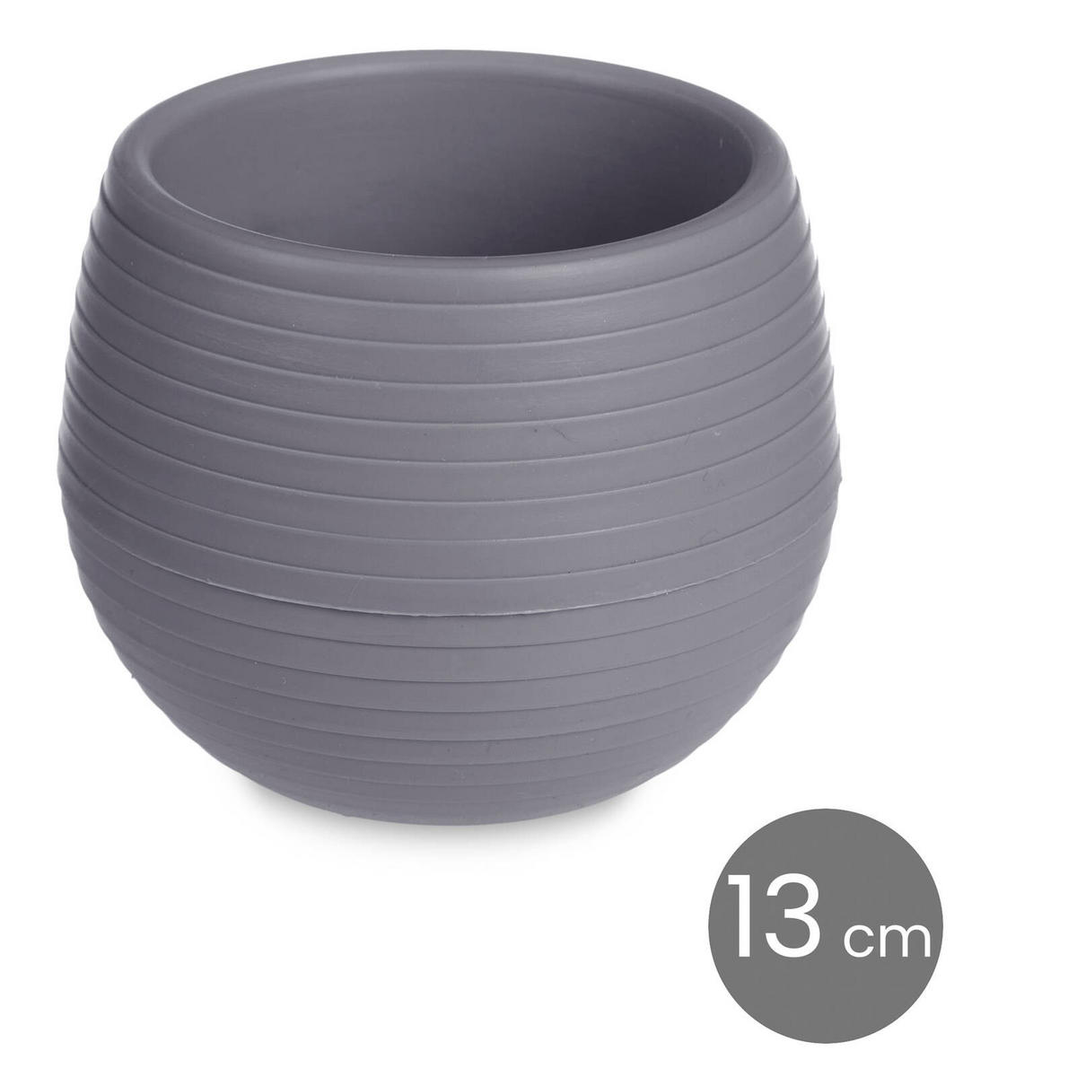 BLUMENTÖPFE Selbstbewässernd Kunststoff 14 cm, 3er-Set - Anthrazit, Kunststoff (14/14cm)