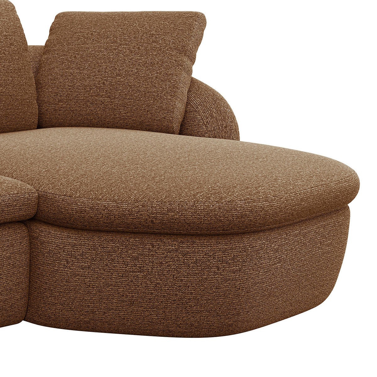 ECKSOFA mit Longchair - Beige/Schwarz, Kunststoff/Textil (217/146cm) - home24