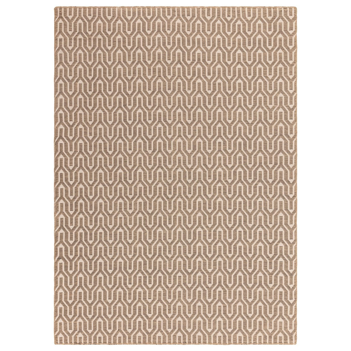 TEPPICH Moderner aus Natural Materials und Baumwolle LATTICE Beige 200 x 290 cm - Beige, Naturmaterialien (200/290cm) - Novatrend