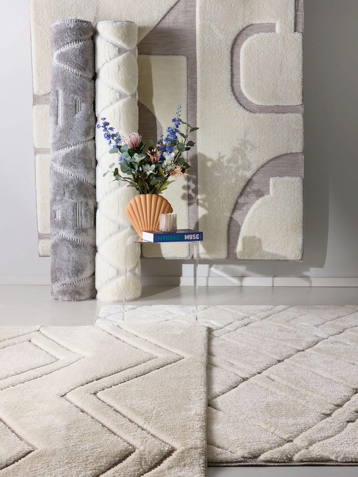 TEPPICH Elanie 160/230 cm - Creme, Kunststoff (160/230cm) - benuta Pop