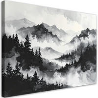 LEINWANDBILD Landschaften 100x70cm - Schwarz, Textil (100/70cm) - Feeby