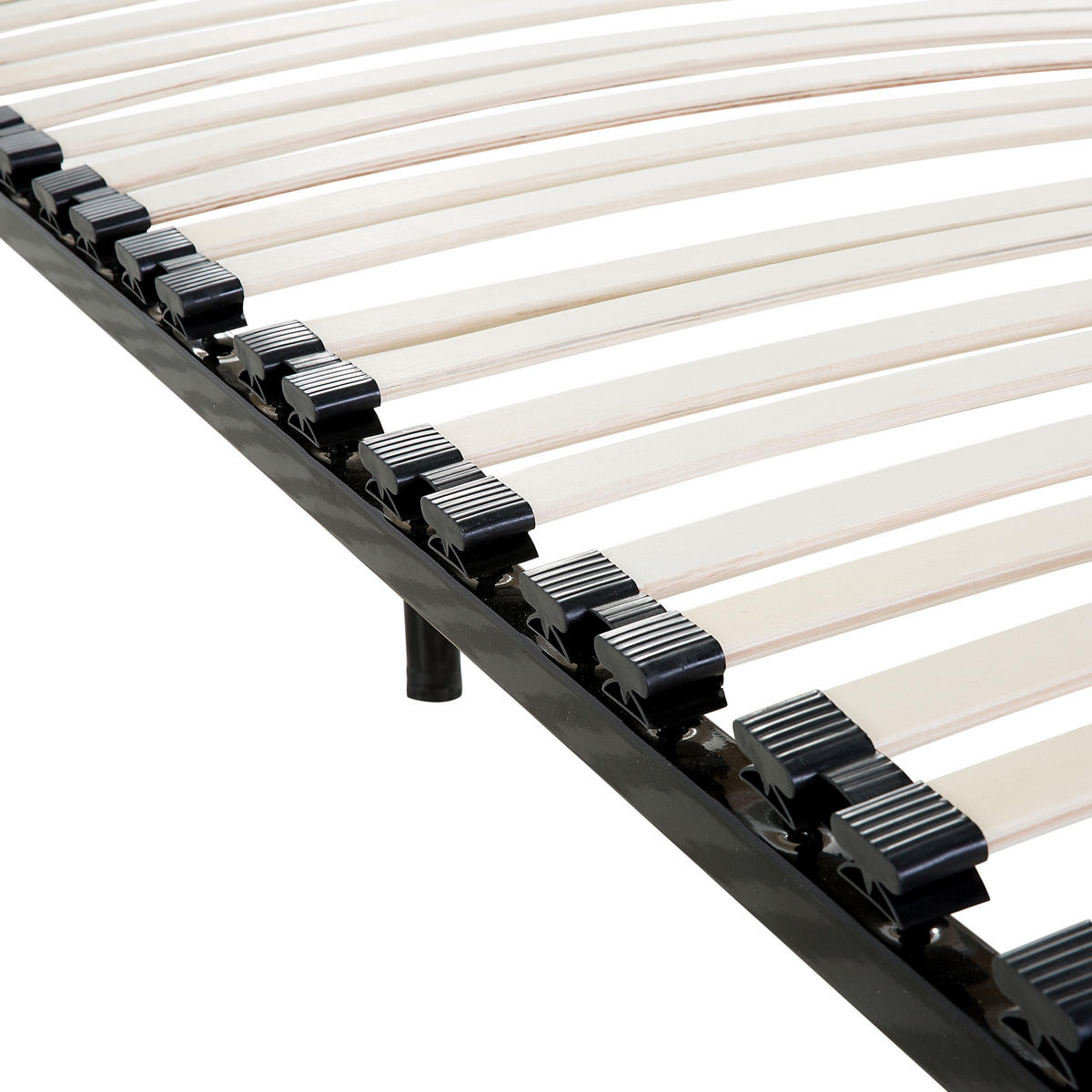 LATTENROST 90x200 cm Schwarz Combourg - Schwarz, Metall (90/21/200cm) - Beliani