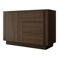 KOMBIKOMMODE Netari 1D3SZ - Dunkelbraun, Holzwerkstoff (100/69/40cm) - MIRJAN24