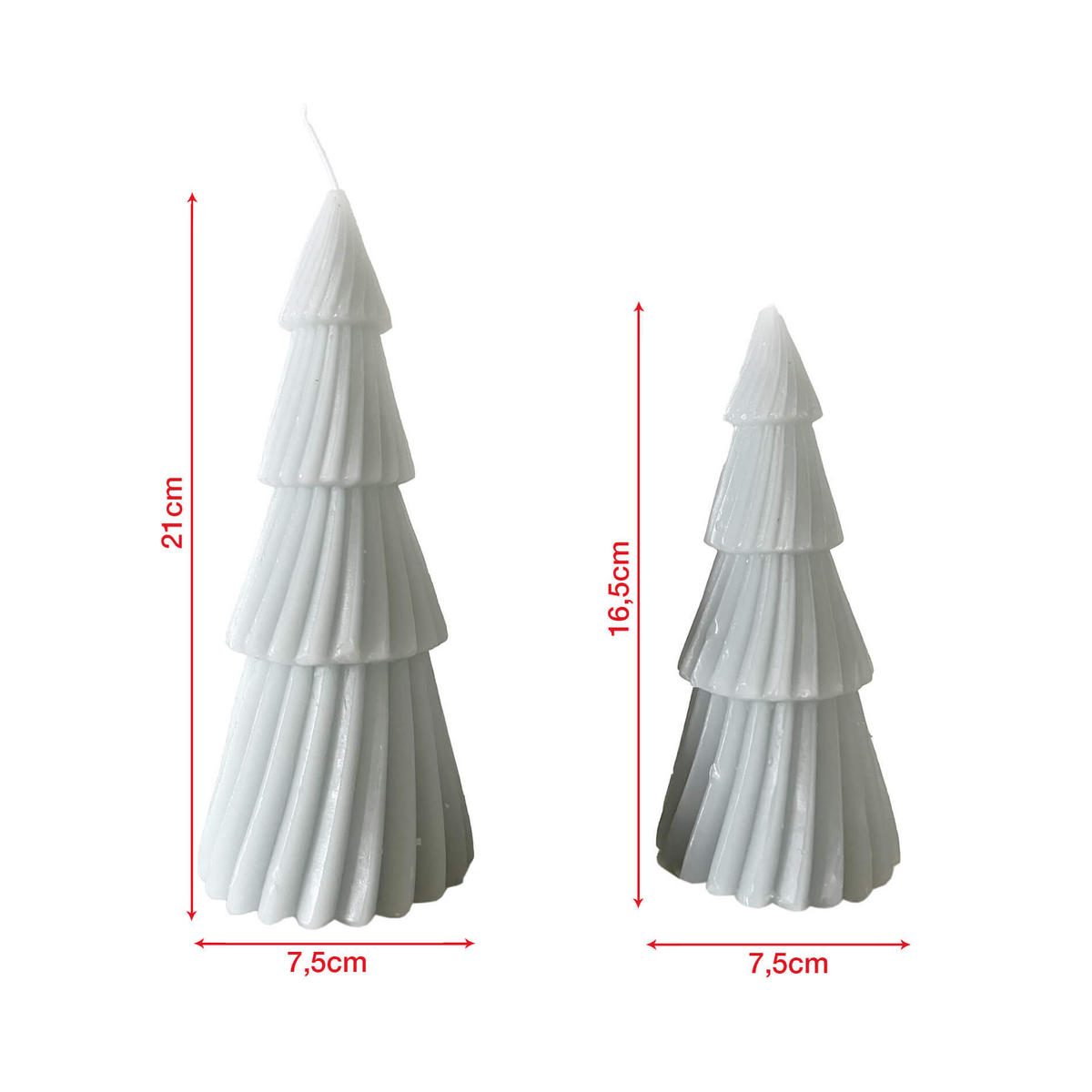 WEIHNACHTSKERZEN SET, 2 pieces Grau 8/8/21 cm - Grau, Naturmaterialen (8/21/8cm) - Mobili Rebecca