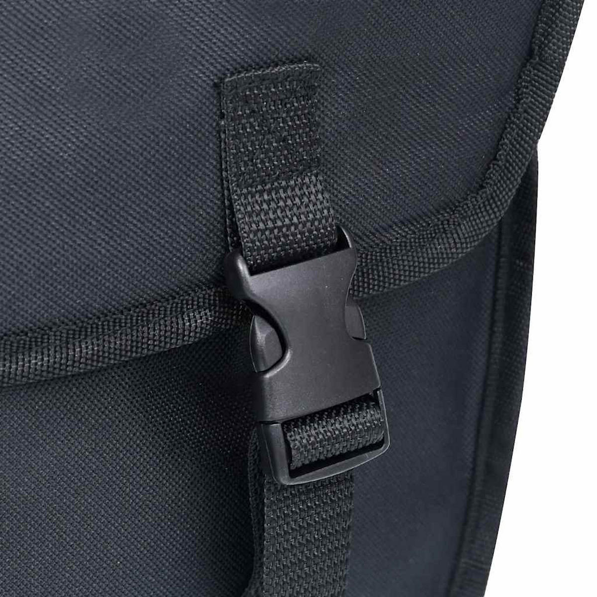 FAHRRADTASCHE Für Gepäckträger Wasserdicht 21 L Schwarz - Schwarz, Textil (18/30/38cm) - vidaXL