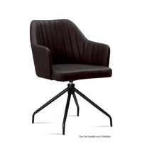 ARMLEHNSTUHL drehbar (6er-Set) Dorena 58x81x60 Schwarz/Espresso - Dunkelbraun/Schwarz, Kunststoff (60/81/58cm) - 58aufmkessel