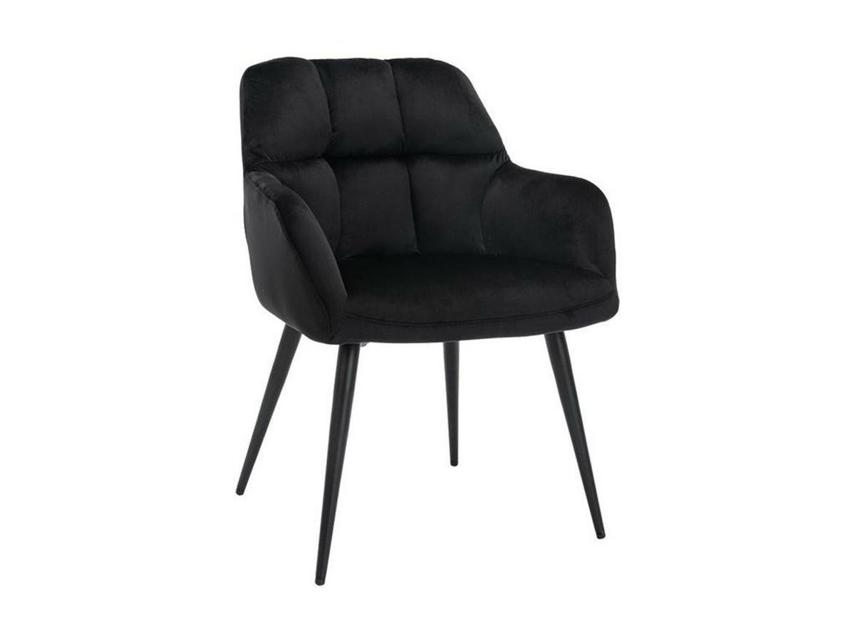 STUHL 2er-Set - Samt & Metall - Schwarz - PEGA - Schwarz, Textil (62/78/58.5cm) - Pascal Morabito