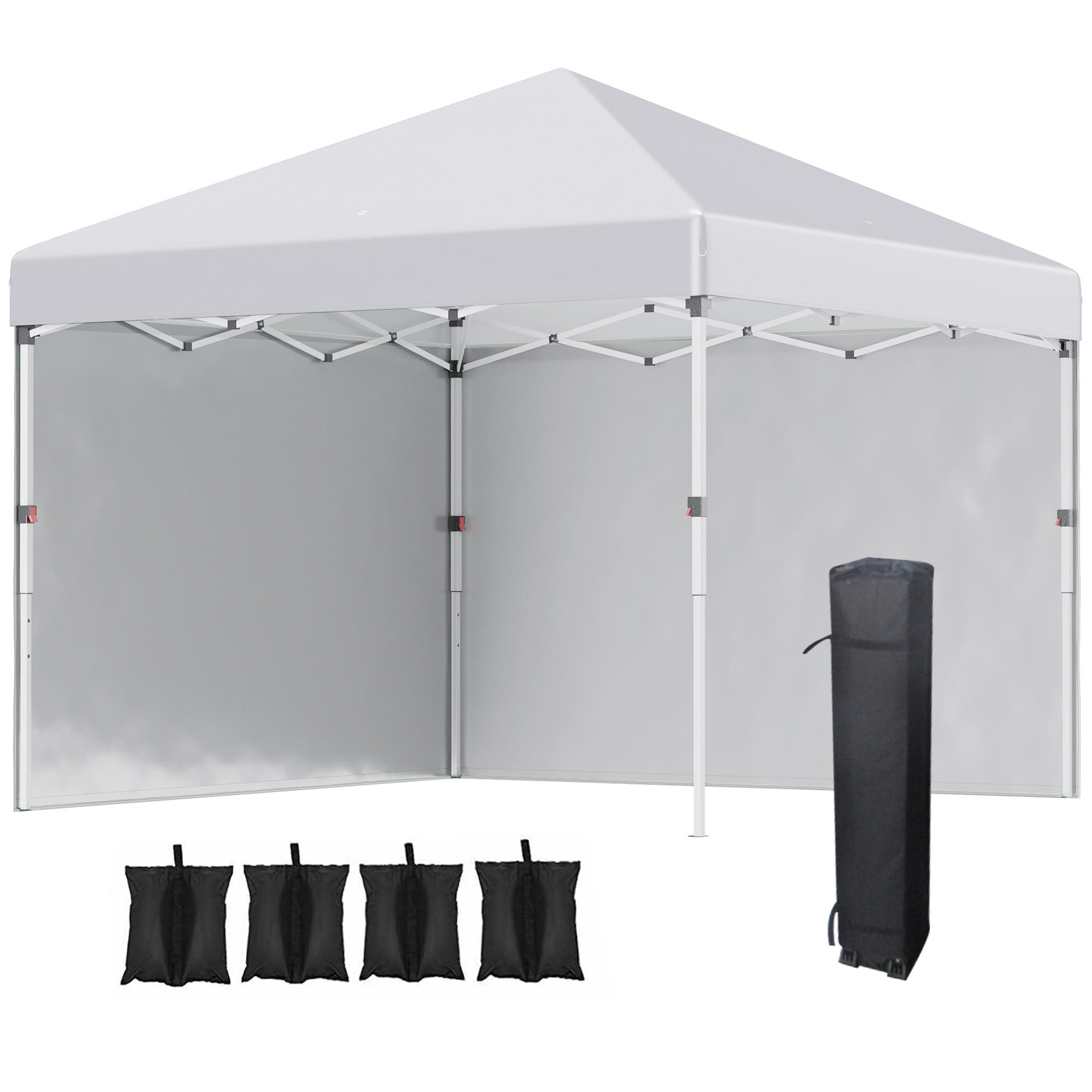 SANDSACK FÜR GARTENPAVILLON STAHl Weiß - Weiß, Metall (297/288/297cm) - ComfortXL