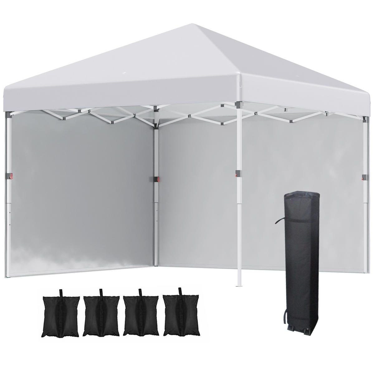 SANDSACK FÜR GARTENPAVILLON STAHl Weiß - Weiß, Metall (297/288/297cm) - ComfortXL