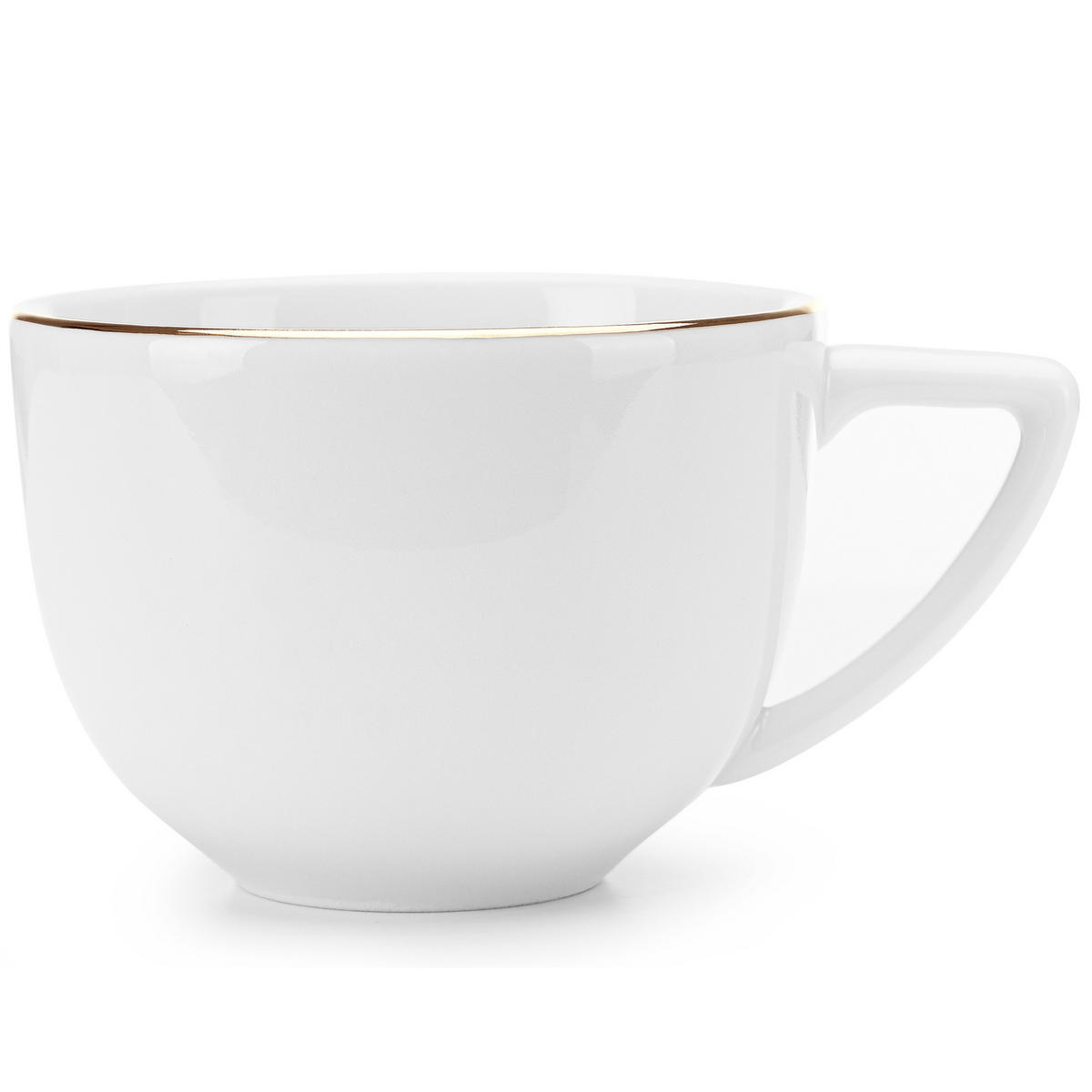 KAFFEETASSENSET CARLINA 12-tlg - Goldfarben/Weiß, Keramik (14/2/14cm) - KONSIMO®