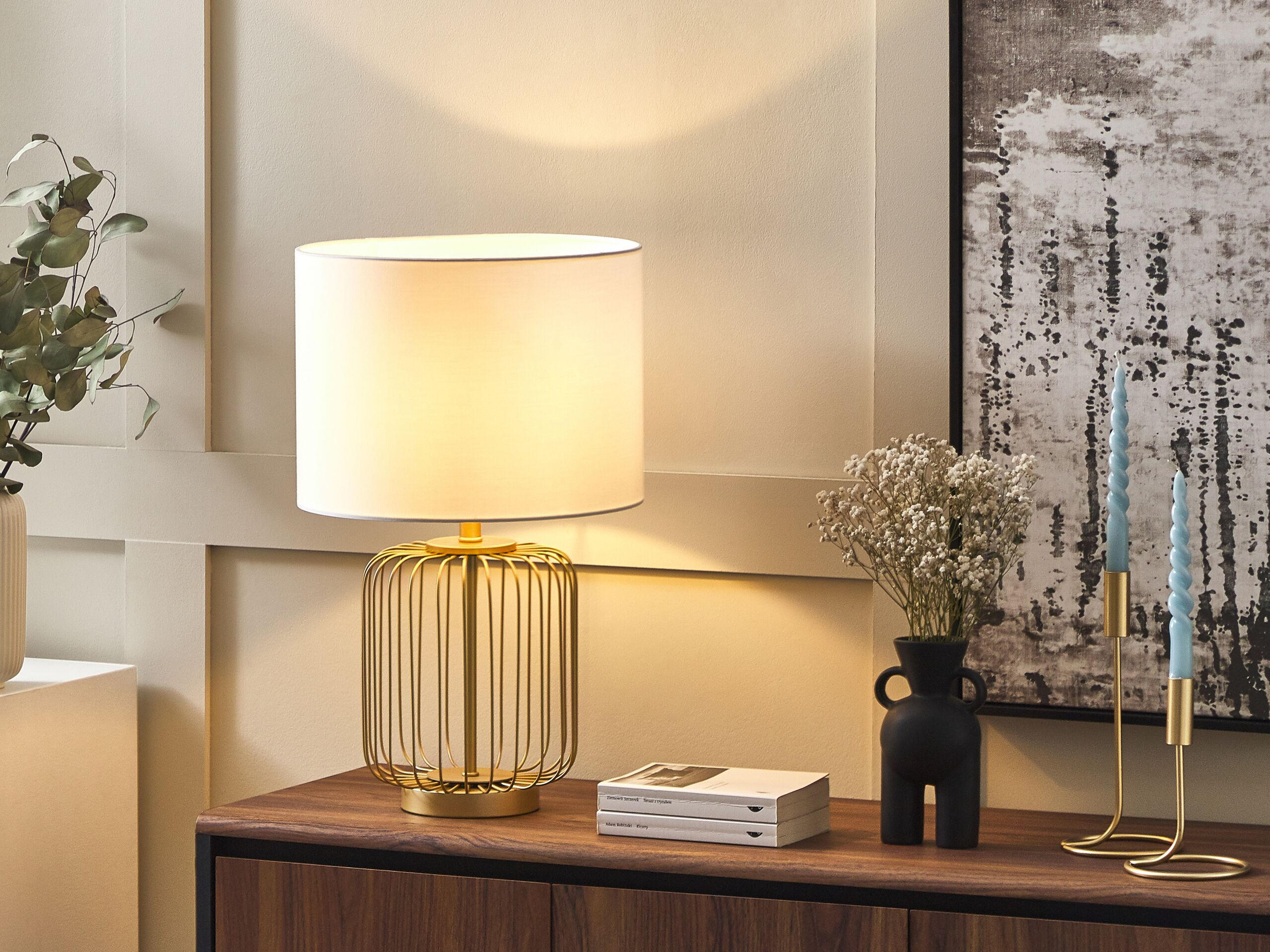 TISCHLAMPE Thouet 35/35/58 cm - Weiß, Metall (35/35/58cm) - Beliani