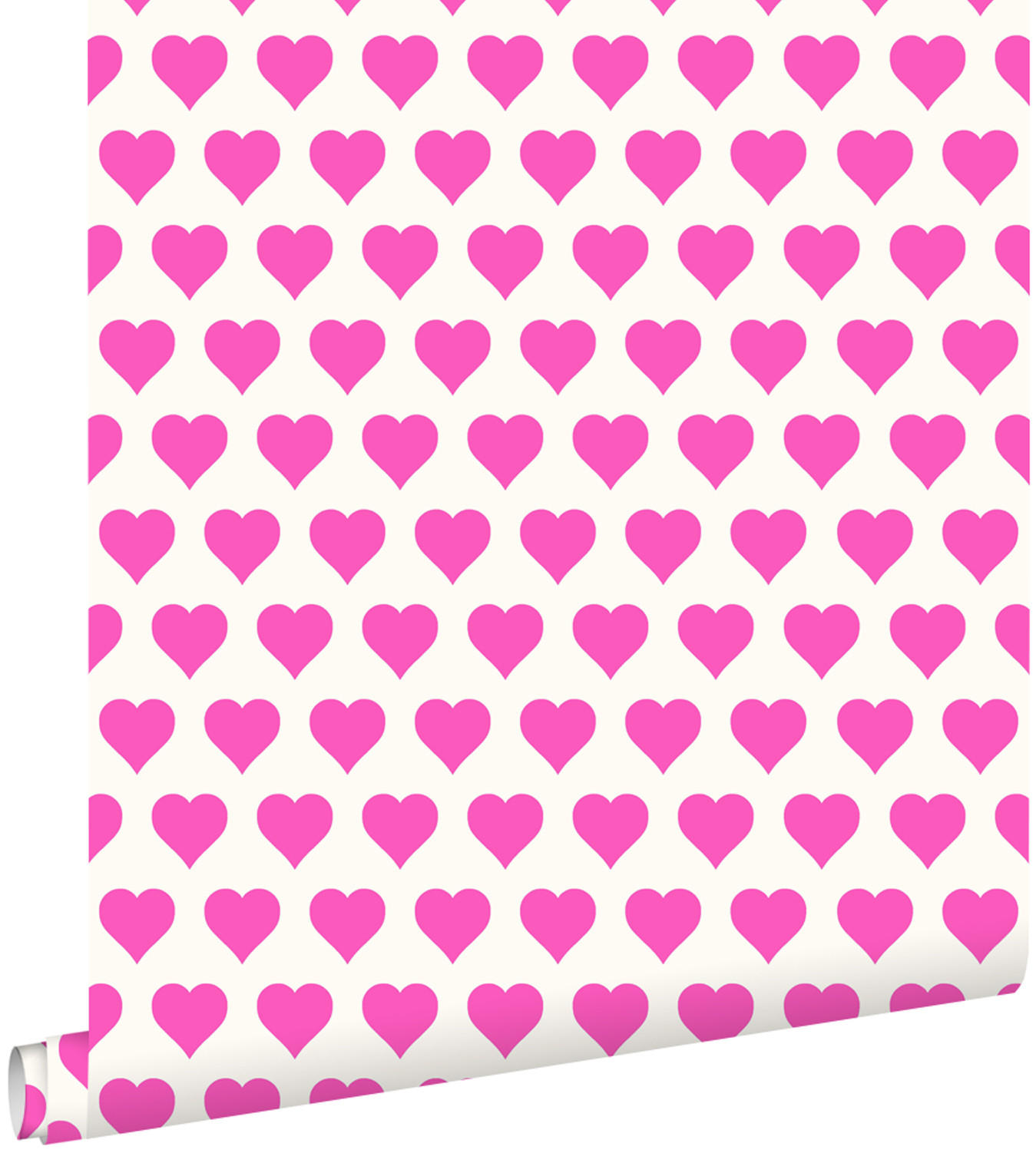 TAPETE Herzen 53 cm x 10.05 m - Pink, Papier (53/0.1cm) - ESTAhome