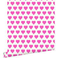 TAPETE Herzen 53 cm x 10.05 m - Pink, Papier (53/0.1cm) - ESTAhome