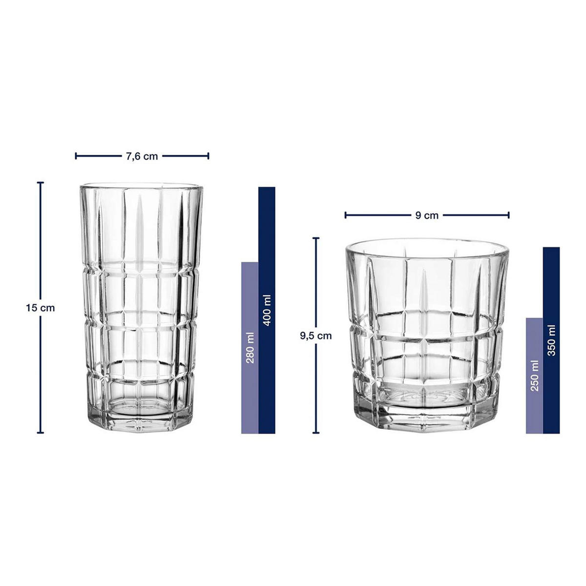 BARGLÄSER Spiritii Nova transparent 8er Set - Transparent, Glas - Leonardo Living