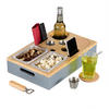 COUCHBAR - Grau, Holz/Naturmaterialen (40/8/26cm) - Relaxdays