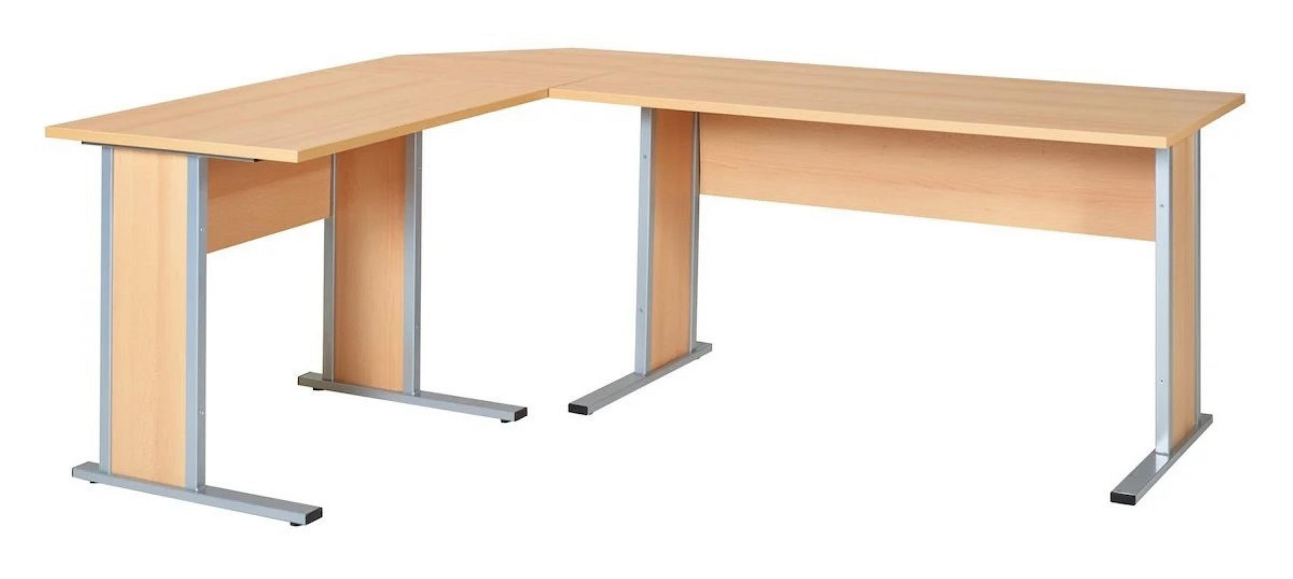 ECKSCHREIBTISCH Lion  75x155x205 cm Lange Seite links  Buche - Buchefarben, Holz (205/155/75cm) - PROREGAL