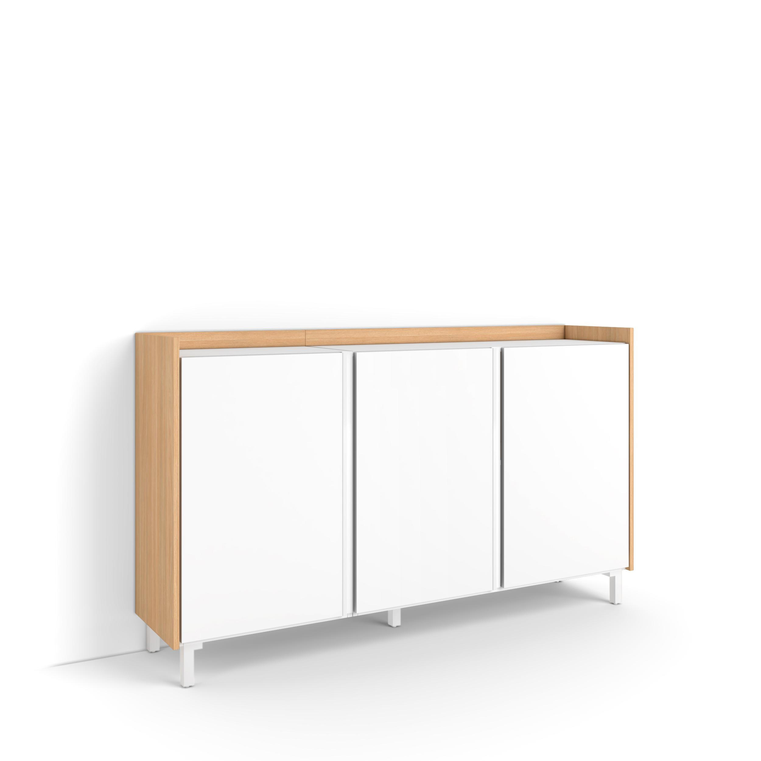 Skraut Home Sideboard, Weiß 156x91x35 cm