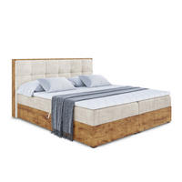BOXBETT mit Matratze H3 und Lattenrost - LOLLI7 - 120x200 - Beige - Braun, Holzwerkstoff/Kunststoff (120/200cm) - ALTDECOR